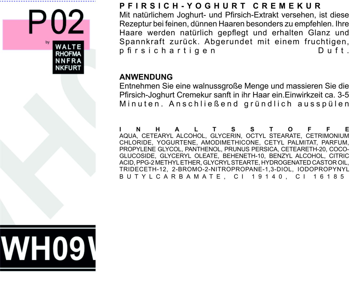 PFLEGE WH09