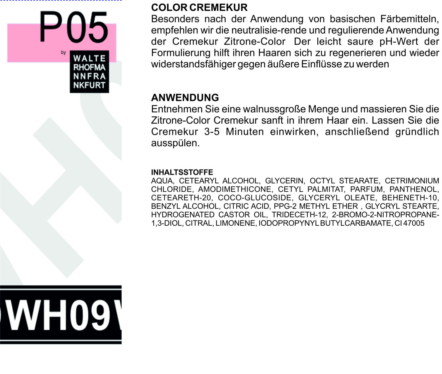 PFLEGE WH09